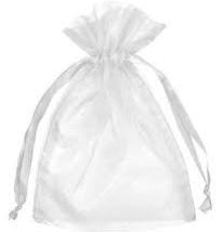 Organza Säckchen, weiss ( 10 Stk.)