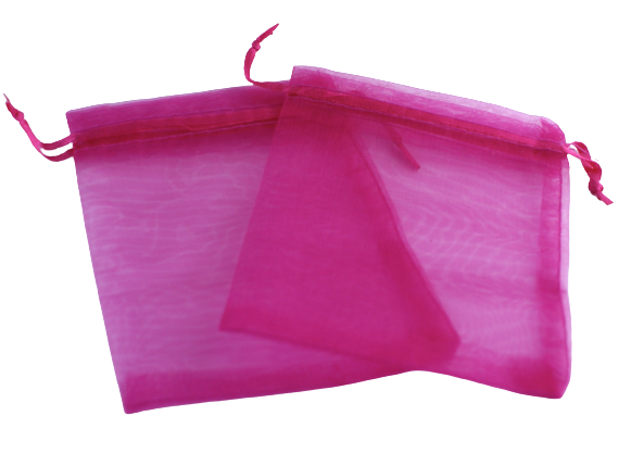 Organza Säckchen, fuchsia ( 10 Stk.)
