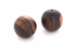 Ebenholz Perle, rund, 25mm (Strang)