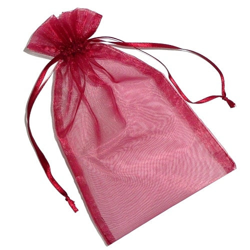 Organza Säckchen, rot (10 Stk.)