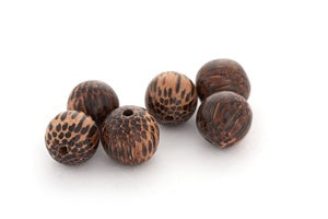 Palmholz Perle, rund, 15mm (Strang)