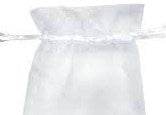 Organza Säckchen, weiss ( 10 Stk.)