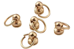 Halterung für Handyhüllen – Ösen Set mit Schraube für Handykette, DIY & Lederarbeiten (Hellgold, 2 Stk.)
