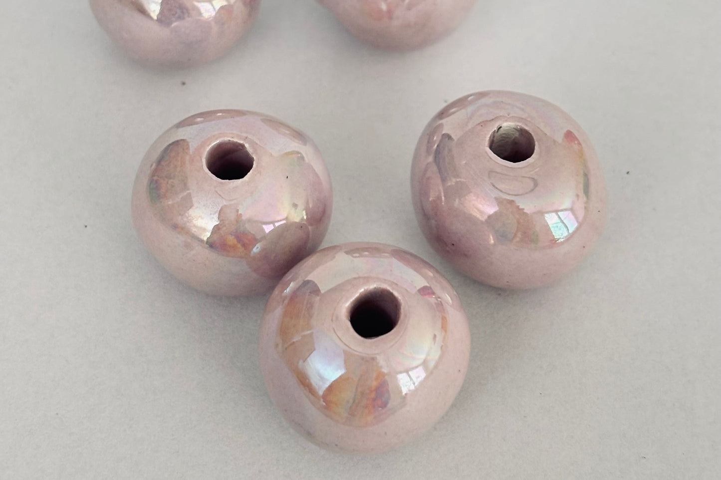 Keramik Perle, lila, 22mm