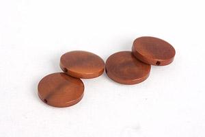 Tagua Perle, flach, rund, braun