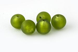 Glasperle, gefrostet, grün