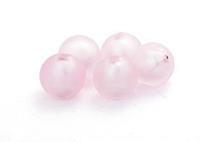 Glasperle, gefrostet, rosa